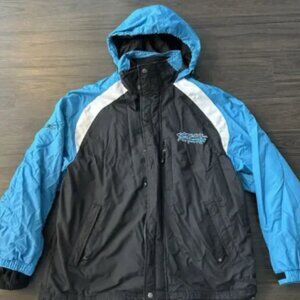 VTG Carolina Panthers Reebok Pro Line NFL Puffer Jacket Fleece Liner Size L 90s